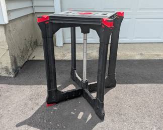 F102 - $25. Plastic Folding Miter Saw Table. 23.2 in. W x 31.5 in. H