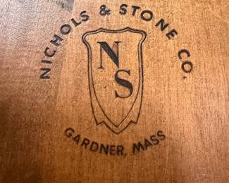 F2 - $100. Nichols & Stone Co. Maple Windsor Chair. Very sturdy. Has wear on the arm rests mostly. Measures 24" wide x 21" deep x 33" tall. Floor to Seat is 17.5".