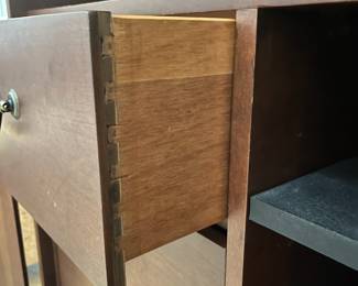 F32 - $125. Armoire. Measures 44.75" wide, 23.5" deep, 76.25" tall. Has been used for linen storage. In very good condition.