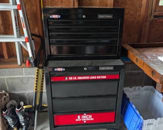 F114 - $200. Craftsman Tool Chest & Rolling Tool Cabinet.