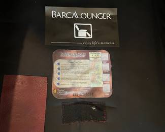 F5 - $250. BarcaLounger Leather Recliner. Measures 32" wide x 37" deep x 41.5" tall. Very Good Condition.