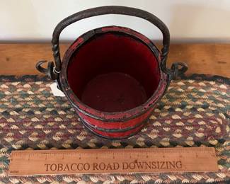F70 - $40. Primitive Decorative Bucket.