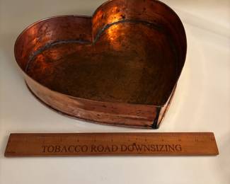 F91 - $50. Michael Bonne "For A Dear Heart" Copper Heart Pan.