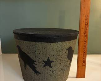 F86 - $35. 3 Piece Set - Faux Primitive Stacking Boxes with lids.