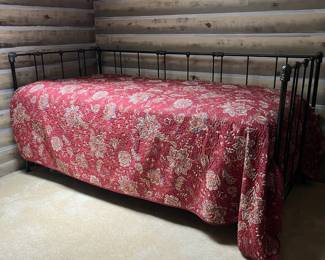 F56 - $175. Twin day bed with trundle. Measures 79" wide, 39" deep, 38" tall. Includes 2, clean, twin mattresses if you'd like them.