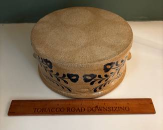 F79 - $35. Vintage Stoneware Cake Crock.