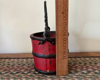 F70 - $40. Primitive Decorative Bucket.