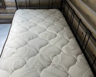 F56 - $175. Twin day bed with trundle. Measures 79" wide, 39" deep, 38" tall. Includes 2, clean, twin mattresses if you'd like them.