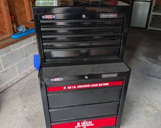 F114 - $200. Craftsman Tool Chest & Rolling Tool Cabinet.