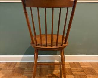 F18 - $95. Single "L. Hitchcock. Hitchcocks.ville. Conn. Warranted" Chair. Measures 18" wide x 16" deep x 33" tall. Gently used condition.