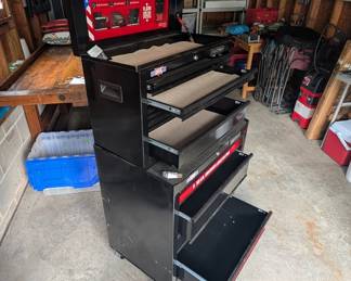 F114 - $200. Craftsman Tool Chest & Rolling Tool Cabinet.