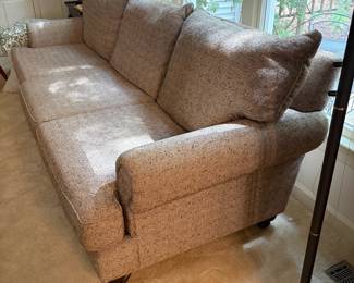 F14 - $350. Upholstered LONG Couch! Measures 101" long x 39" deep x 34".