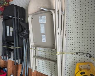 F103 - $40. Set of 6 Metal Folding Chairs.