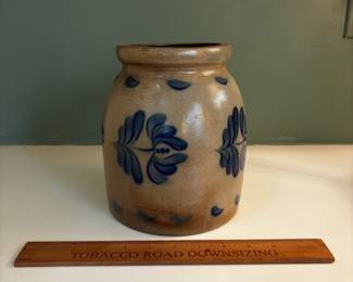 F81 - $25. Stoneware Crock. Signed BBP 1993.