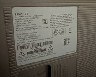 F15 - $125. Samsung 43" TV. Crystal UHD 4K Smart Tizen TV. Manufactured May 2025. Model UN43U8000FF