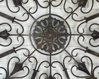 F71 - $35. Decorative Wall Art. Has been used on the covered porch. Measures 35.75". Has some weathering.