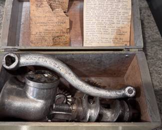 Vintage grinder in orginal box