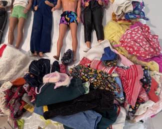 vintage barbies and clothes
