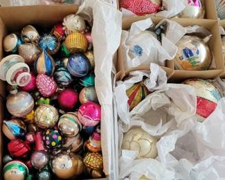 Vintage Shiny Brite ornaments 