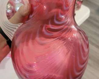 Fenton cranberry pitcher