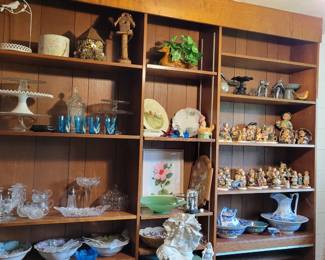 Glass. Pottery.  Figurines.  