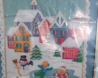 Felt winter scene