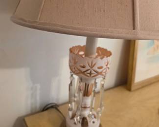 mantel luster lamp with prisms