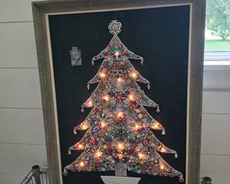 Lighted jeweled Christmas tree