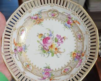 Dresden hand painted bowl