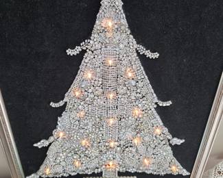 Lighted rhinestone Christmas tree 