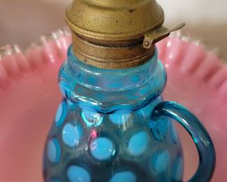 Antique coin spot syrup dispenser 