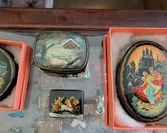 Russian lacquered black boxes