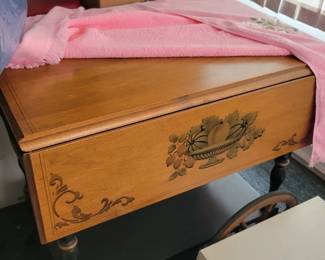 Stenciled tea cart