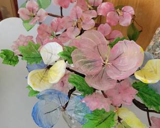 Glass flower arrangements 