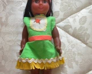 Vintage Native American Souvenir Doll - Made in Hong Kong