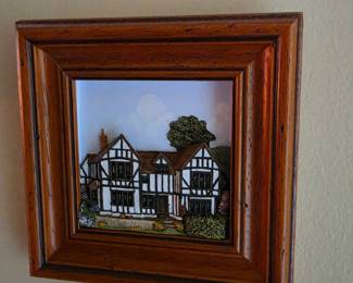 David Winter Cottages "The Plucked Ducks" 3D Shadowbox Wall Plaque