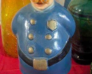 Vintage 'Have a Pretzel' Policeman Chalkware Counter Display