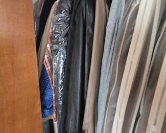 Assorted Vintage and Contemporary Outerwear Collection including Leather Jackets and Trench Coats