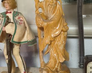 Vintage Resin Shou Xing Figurine
