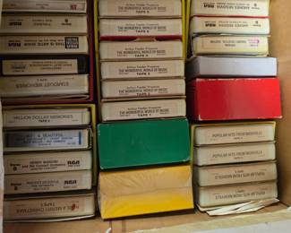 Vintage 8-Track Tape Collection - Arthur Fiedler, Andrés Segovia, and Popular Hits
