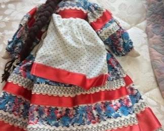 Vintage Russian Folk Costume Doll