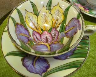 Staffordshire "Iris" Teacup and Saucer