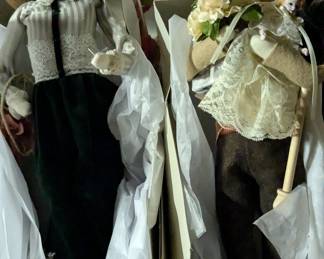Byers Choice Carolers "Dancing Victorian Couple" Figurines