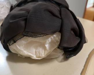 Vintage Black Organza Flower Hat