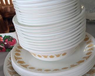 Corelle Butterfly Gold Dinnerware Set