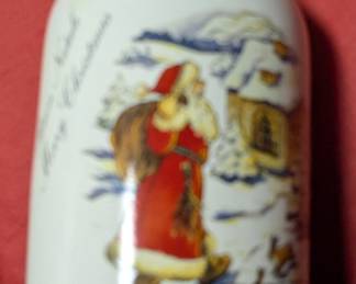 Vintage Ceramic Christmas Santa Swing-Top Bottle