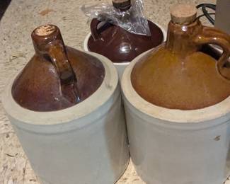Geringer & Sons Stoneware Whiskey Jugs