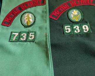 Vintage Girl Scouts Metro Detroit Sashes - Troop 735 & 539