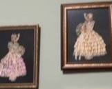 Vintage Victorian-Style Paper Lace and Fabric Figurine Shadowbox Art Set