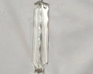 Vintage Crystal Chandelier Spear Prism with Octagonal Connector Bead